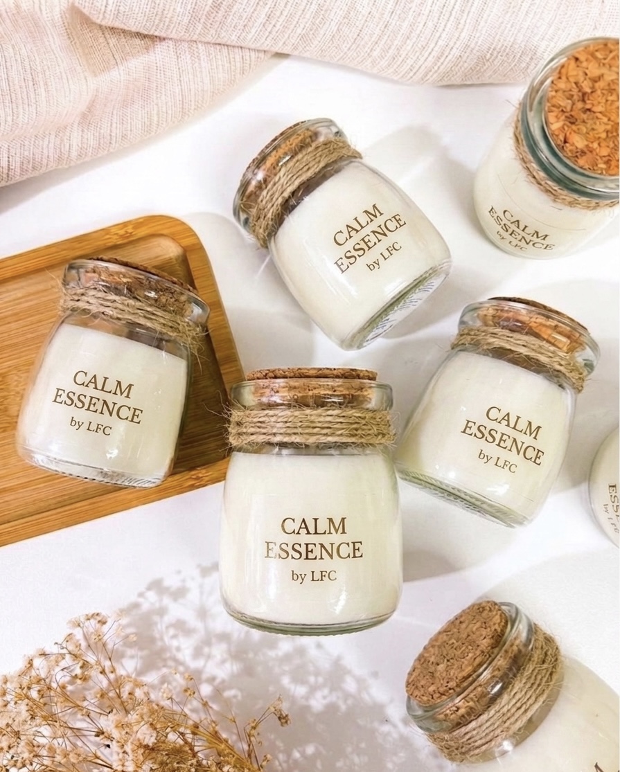 Scented Candle (calm essence by LFC) – feminine care product by Luxe Femme Care Ghana